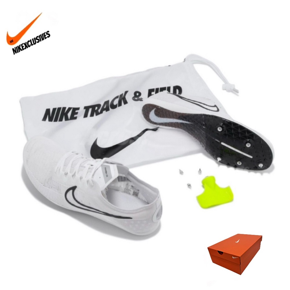 Nike Zoom Mamba 6 Track & Field Spikes Shoes DR2733-100 white black mens size 12